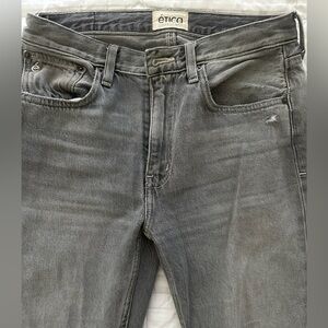 Etica Rhea Mid Rise Straight Crop Jeans Gray  size 26